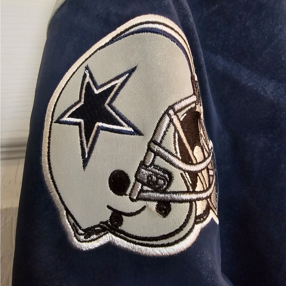 Mens G-III NFL Dallas Cowboys Varsity Suede Leather Jacket NWT - Picture 7 of 7